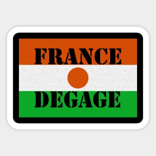 Niger - France Degage Sticker